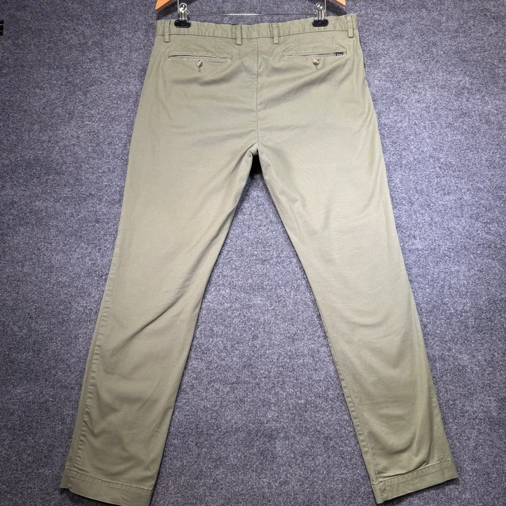 Polo Ralph Lauren Stretch Slim Fit Chino Pants Mens 36x32 Green Cotton Blend